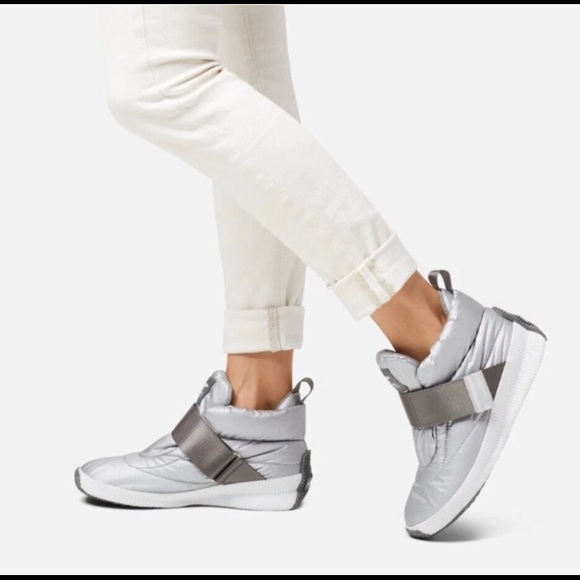 Sorel Shoes - NEW SOREL Out n About puffy waterproof silver